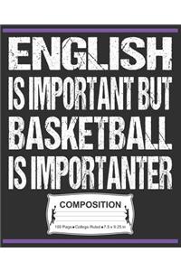 English Is Important But Basketball Is Importanter Composition