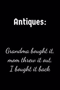 Notebook for Antique Collectors, Medium Ruled Journal Antiques