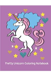 Pretty Unicorn Coloring Notebook