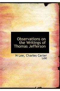 Observations on the Writings of Thomas Jefferson