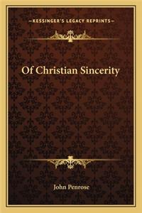 Of Christian Sincerity