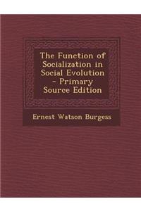 The Function of Socialization in Social Evolution