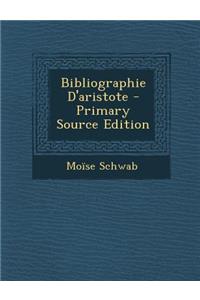 Bibliographie D'Aristote