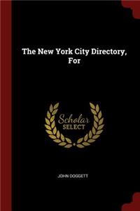 The New York City Directory, for