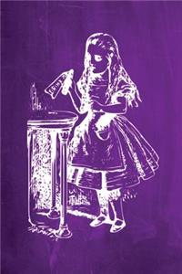 Alice in Wonderland Chalkboard Journal - Drink Me! (Purple)