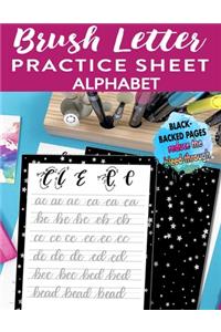 Brush Letter Alphabet Practice Sheet