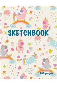 Unicorn Sketchbook 200 pages