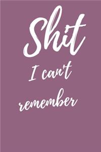 Shit I Can't Remember