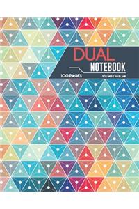 Dual Notebook 100 Pages 50 Lined / 50 Blank