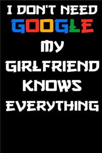 I don't need google my girlfriend knows everything Notebook Birthday Gift