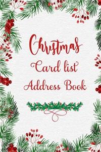 Christmas Card List Address Book