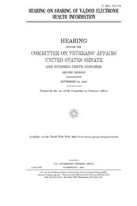 Hearing on sharing of VA/DOD electronic health information