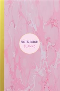 Blanko Notizbuch: Buch zum Selbstgestalten oder als Skizzenbuch, Zeichenbuch, Blankobuch und Malbuch - Ganze 150 leer Seiten - Weißes Papier - DIN A5 - Pink Abstrakt