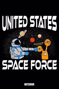 United States Space Force Notebook: Astronaut Notizbuch: Notizbuch A5 linierte 110 Seiten, Notizheft / Tagebuch / Reise Journal, perfektes Geschenk für Sie, Ihre Familie und Freunde ge