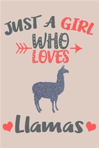 Just A Girl Who Loves Llamas Journal