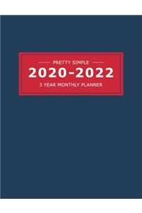 2020 2022 3 Year Monthly Planner