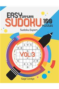 Easy Samurai Sudoku 100 Puzzles Vol.3