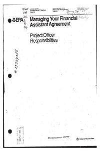 Managing Your Financial Assistance Agreement Project Officer Responsibilities