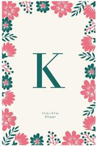 Monogram Letter K Journal