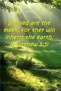 2019 Daily Planner Bible Verse Beatitudes Blessed Meek Inherit Earth Matthew 5 5