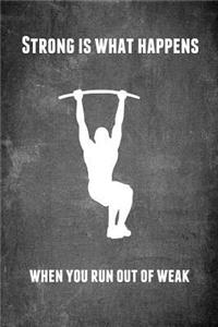 Strong Is What Happens When You Run Out of Weak