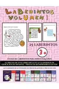 Fichas de laberintos para niños pequeños (Laberintos - Volumen 1)
