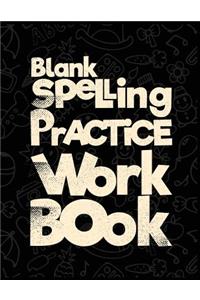 Blank Spelling Practice Workbook
