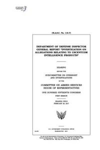 Department of Defense Inspector General report 