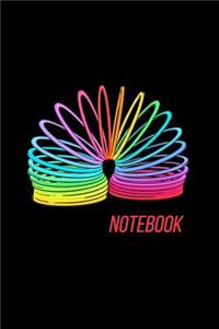 Retro Rainbow Slinky Notebook