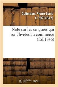 Note Sur Les Sangsues Qui Sont Livrées Au Commerce