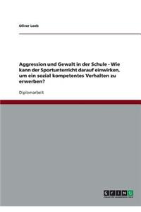 Aggression und Gewalt in der Schule - Wie kann der Sportunterricht darauf einwirken, um ein sozial kompetentes Verhalten zu erwerben?