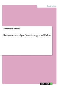 Ressourcenanalyse. Versalzung von Böden