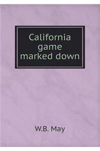 California game marked down