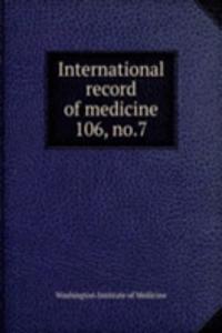 International record of medicine