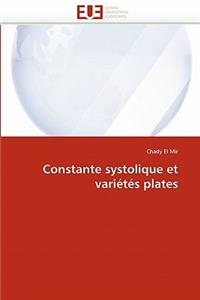 Constante Systolique Et Vari�t�s Plates