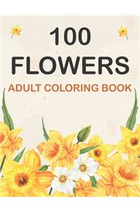 100 Flowers Coloring Book