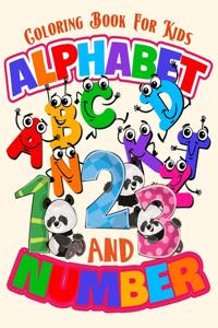 Coloring Book For Kids - Alphabet & Number