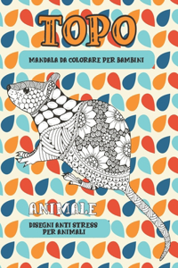 Mandala da colorare per bambini - Disegni Anti stress per animali - Animale - Topo