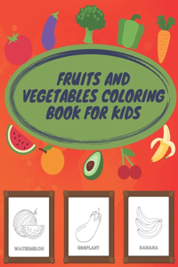 fruits and vegetables coloring book for kids