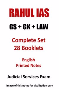 Rahul IAS GS GK and Law Subject Printed Notes for Judicial Services Exam