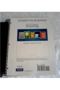 Financial & Managerial Accounting Ch 1-15 (Financial Chapters), Student Value Edition
