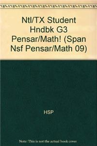 Harcourt School Publishers Pensar Math: Student Handbook Grade 3 2009