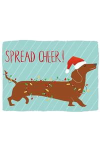 Dachshund Spread Cheer Holiday Embellished Notecards