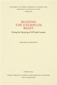 Reading the Exemplum Right: Fixing the Meaning of El Conde Lucanor