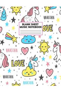 Blank Sheet Music Notebook