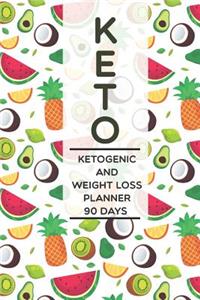 KETO Ketogenic and Weight loss Planner 90 Days
