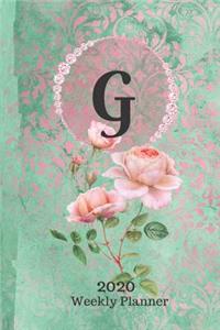 Plan On It 2020 Weekly Calendar Planner 15 Month Pocket Appointment Notebook - Monogram Letter G