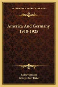 America and Germany, 1918-1925