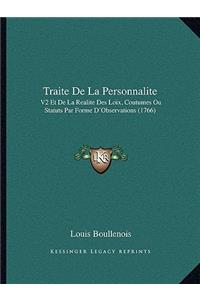 Traite De La Personnalite