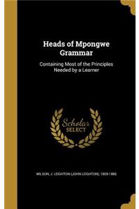 Heads of Mpongwe Grammar